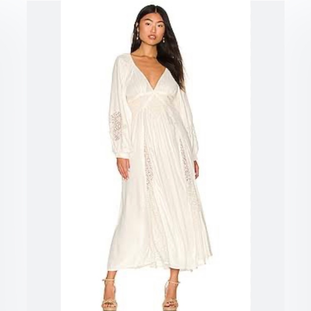 NWT Southwest Lace Maxi ivory dress size M Retail $198• Self: 100% viscose
